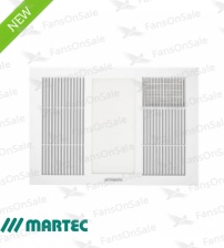 Martec Vapour Bathroom 3-in-1 Unit Light, Exhaust Fan and Fan Heater - White